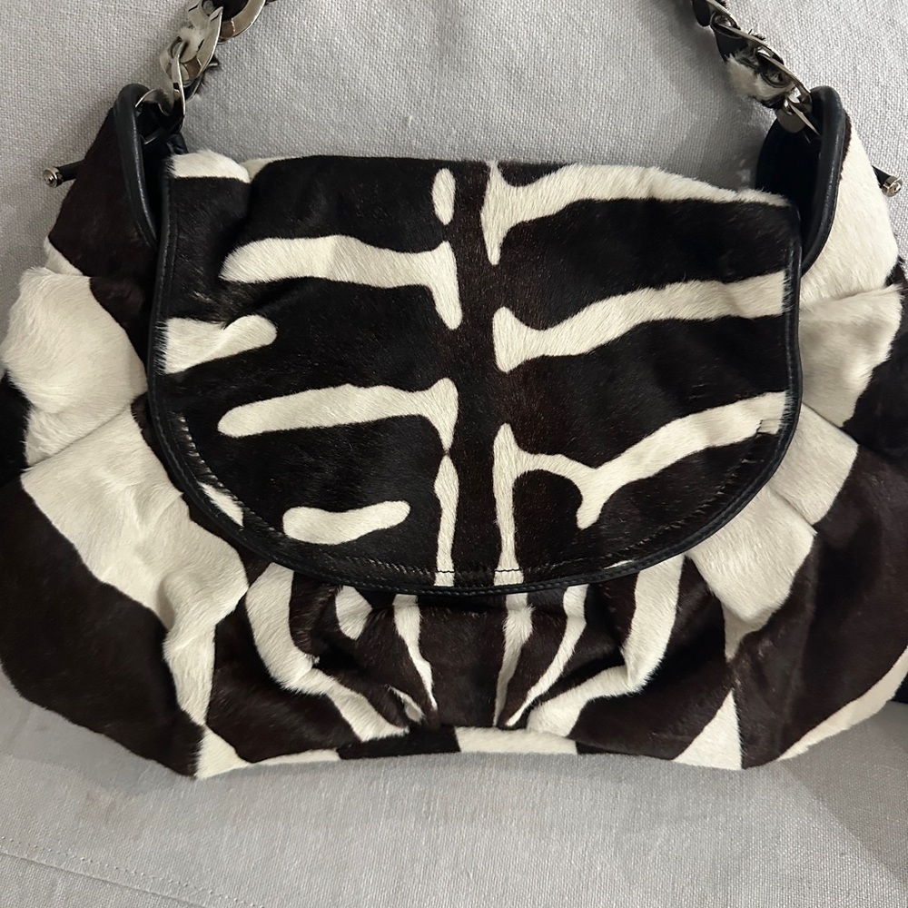 Dior Black and White Zebra Shoulder Bag